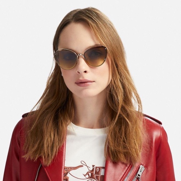 Coach open wire cat eye sunglasses - Picture 3 of 3